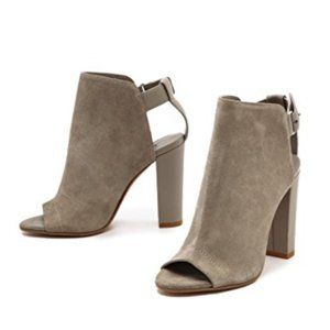Vince Addison Suede Peep Toe Booties